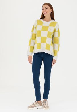 Kadın Koyu Mavi Jean Pantolon - 50271461004