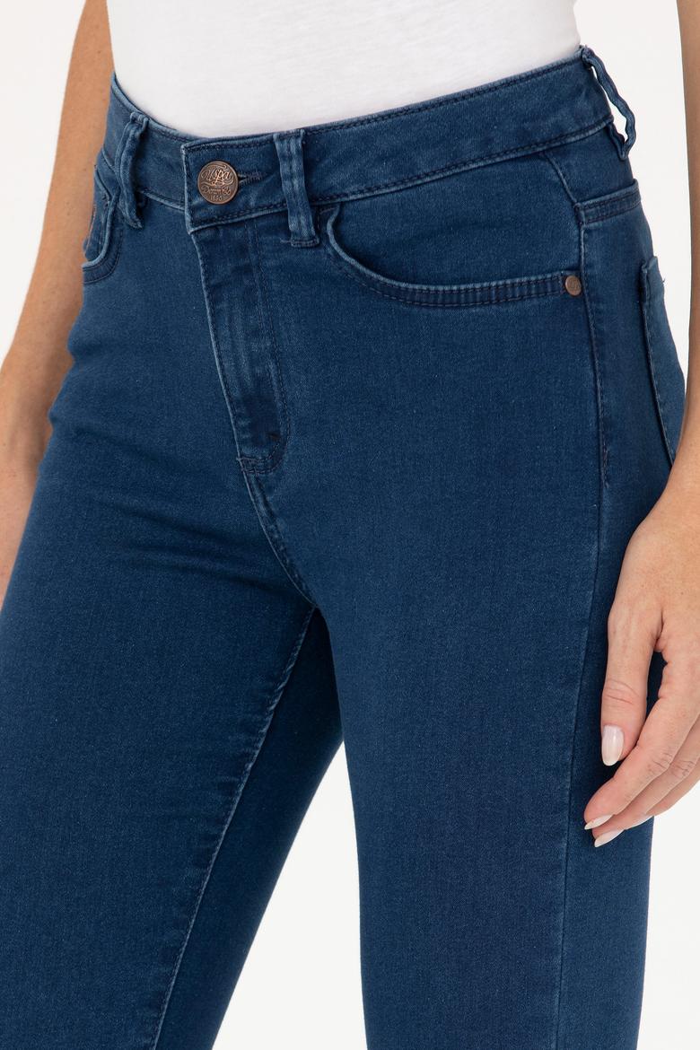Kadın Koyu Mavi Jean Pantolon - 50271461004