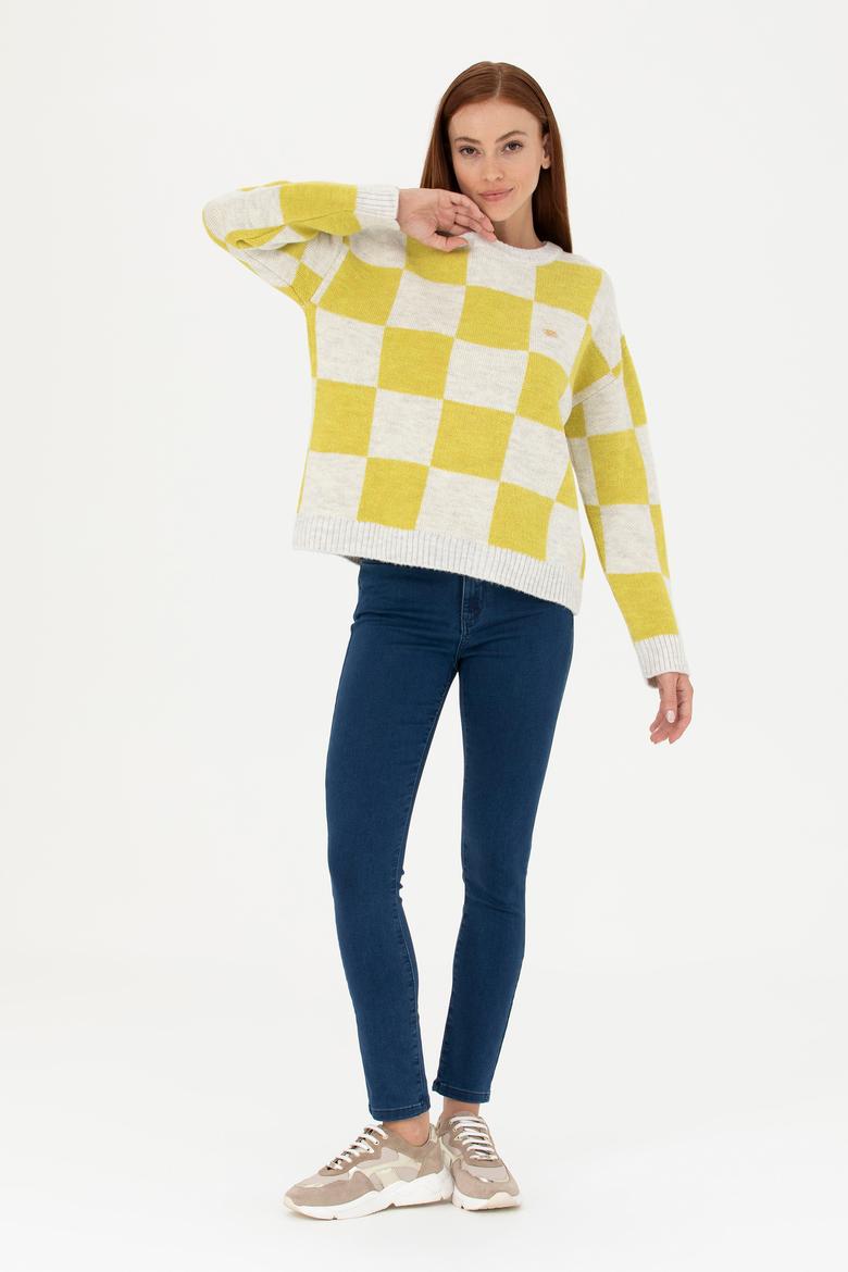 Kadın Koyu Mavi Jean Pantolon