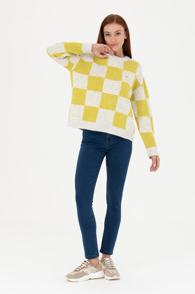 Kadın Koyu Mavi Jean Pantolon