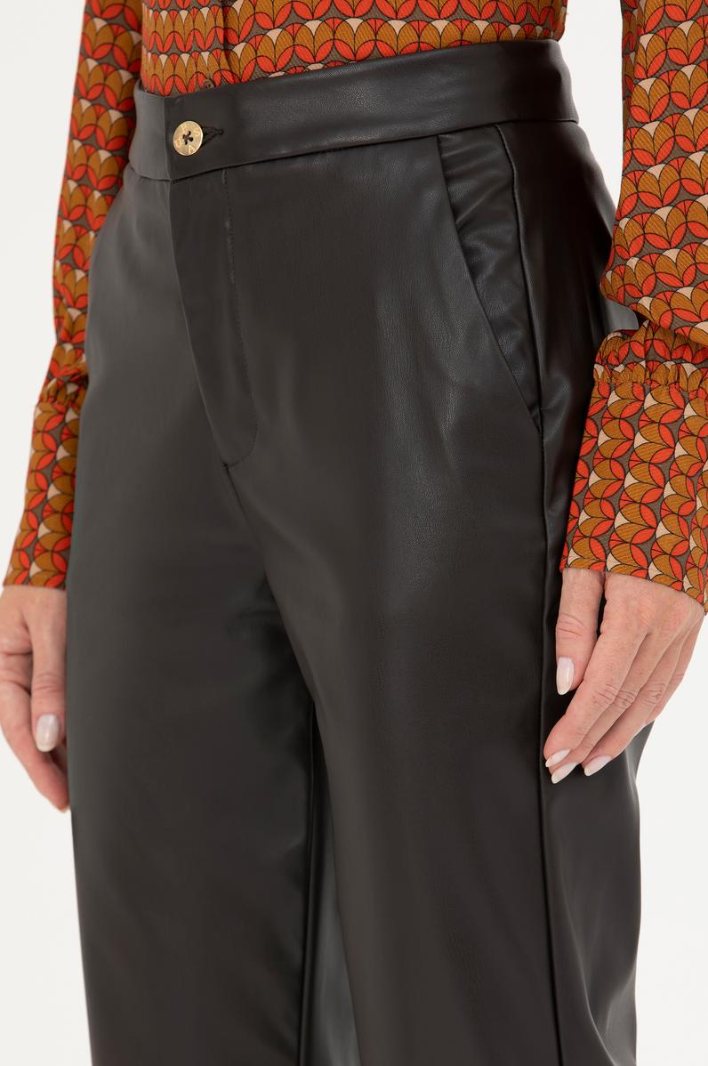 Kadın Kahverengi Straight Fit Pantolon