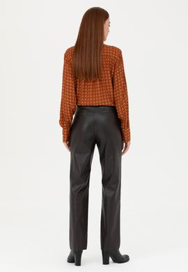 Kadın Kahverengi Straight Fit Pantolon - 50277151003