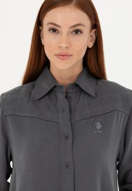 Kadın Antrasit Uzun Kollu Gömlek - 50271426004