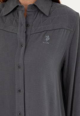 Kadın Antrasit Uzun Kollu Gömlek - 50271426004