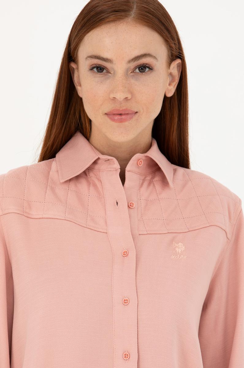 Kadın Pudra Uzun Kollu Gömlek