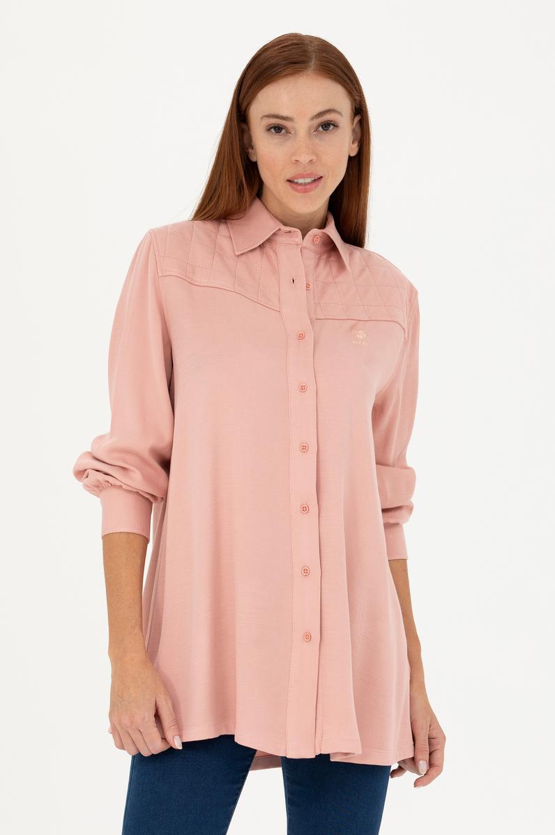 Kadın Pudra Uzun Kollu Gömlek