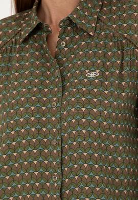 Kadın Yeşil Uzun Kollu Gömlek - 50271541037