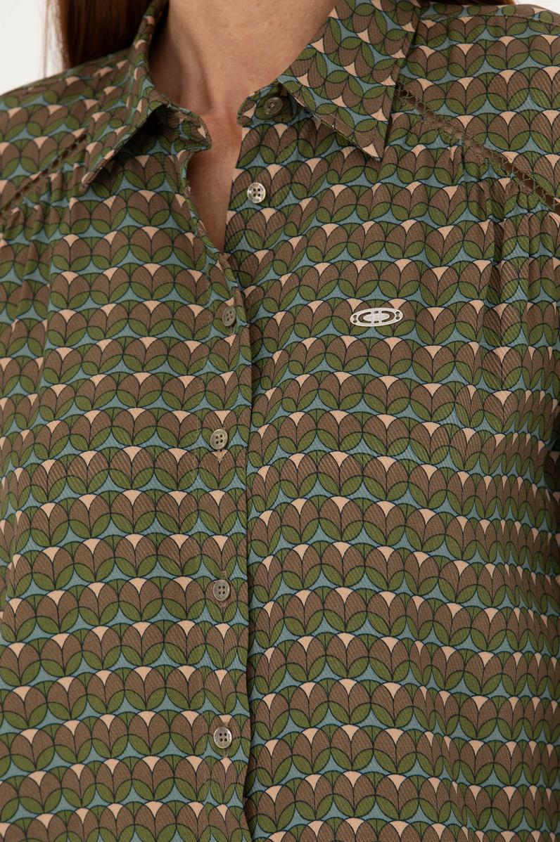 Kadın Yeşil Uzun Kollu Gömlek