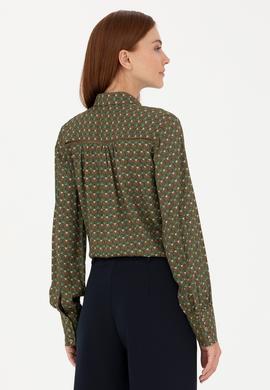 Kadın Yeşil Uzun Kollu Gömlek - 50271541037