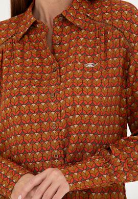 Kadın Turuncu Uzun Kollu Gömlek - 50271541026