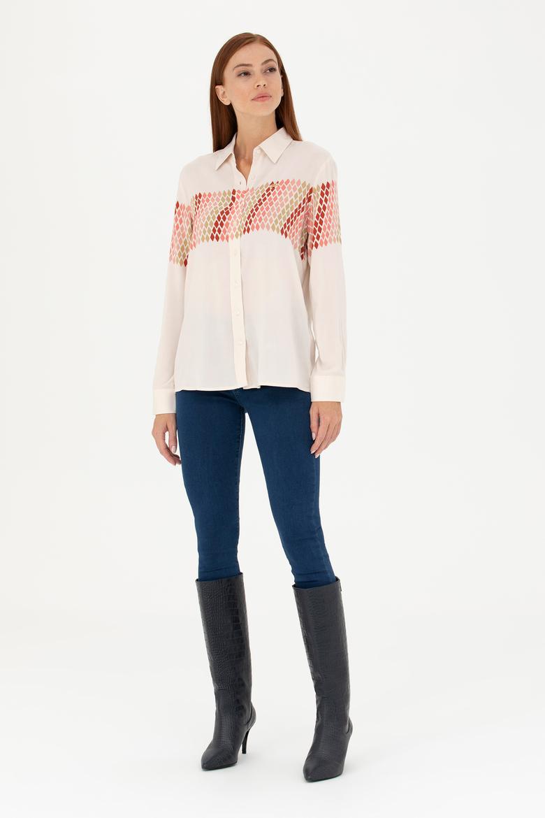 Kadın Taş Uzun Kollu Gömlek - 50272275012