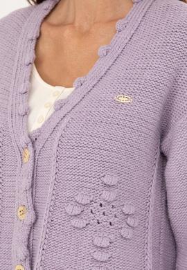 Kadın Lila Triko Hırka - 50270457024