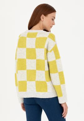 Kadın Fıstık Yeşili Bisiklet Yaka Kazak - 50270426001