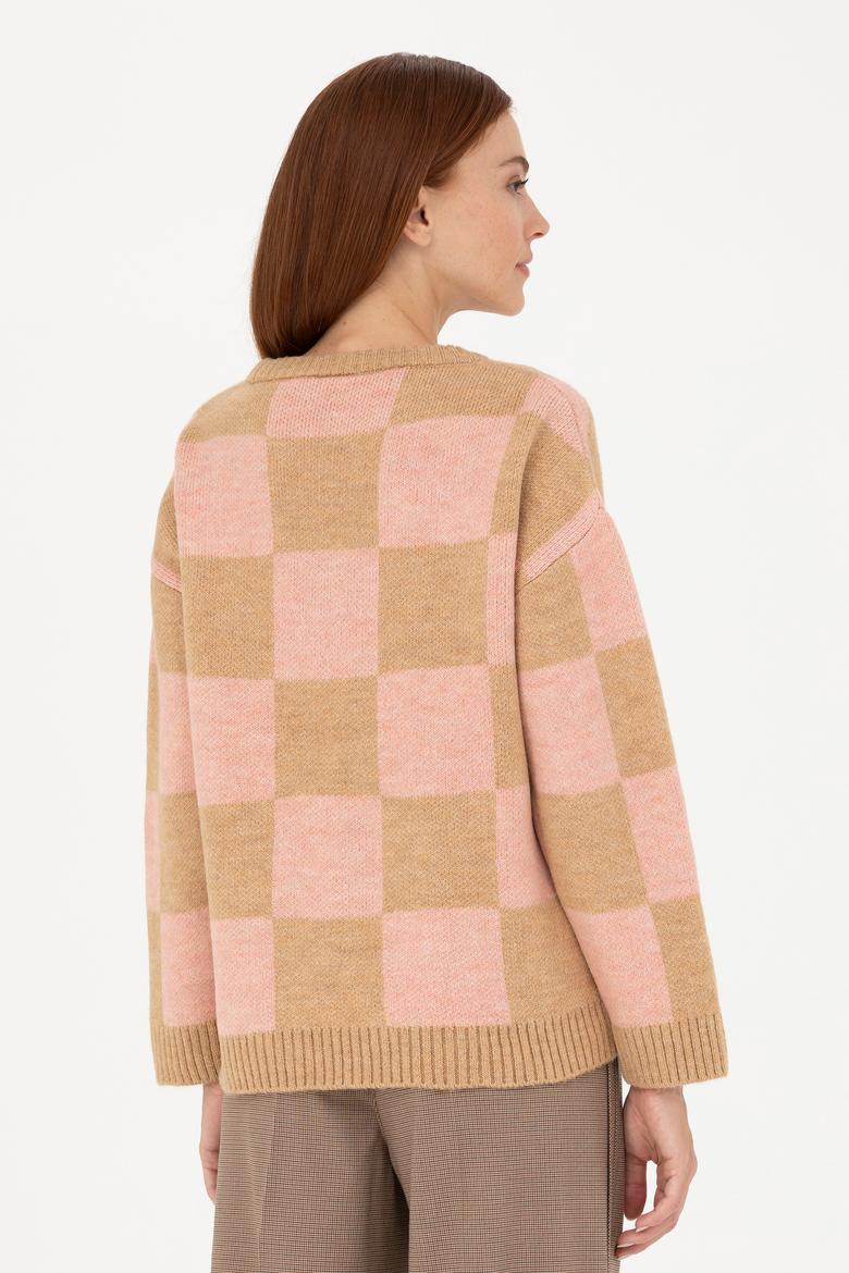 Kadın Kum Bisiklet Yaka Kazak - 50270426010