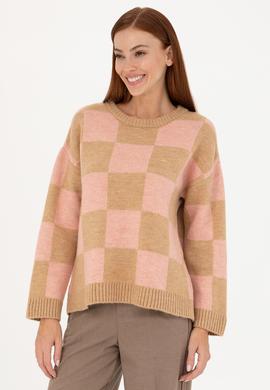 Kadın Kum Bisiklet Yaka Kazak - 50270426010