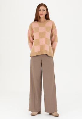 Kadın Kum Bisiklet Yaka Kazak - 50270426010