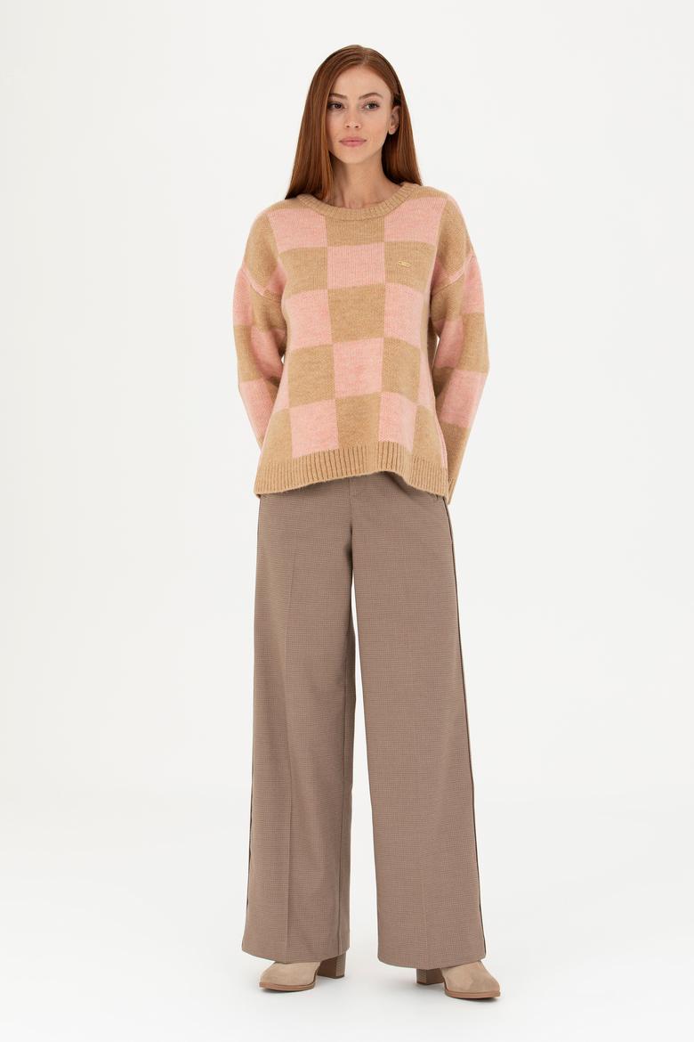 Kadın Kum Bisiklet Yaka Kazak - 50270426010