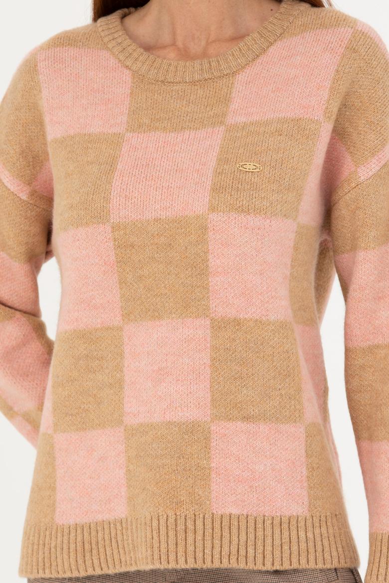 Kadın Kum Bisiklet Yaka Kazak - 50270426010