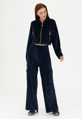 Kadın Lacivert V Yaka Sweatshirt - 50271608006