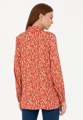 Kadın Kiremit Uzun Kollu Gömlek - 50271512011