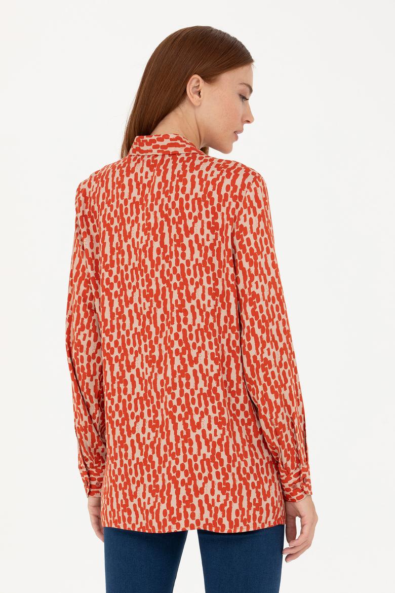 Kadın Kiremit Uzun Kollu Gömlek - 50271512011