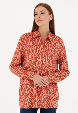 Kadın Kiremit Uzun Kollu Gömlek - 50271512011