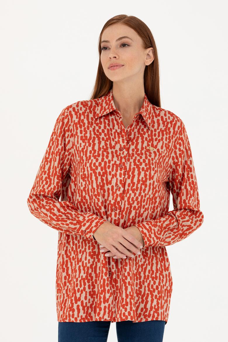 Kadın Kiremit Uzun Kollu Gömlek - 50271512011