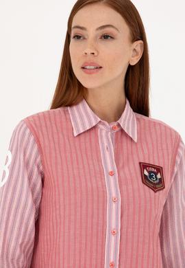 Kadın Kırmızı Uzun Kollu Gömlek - 50271828002