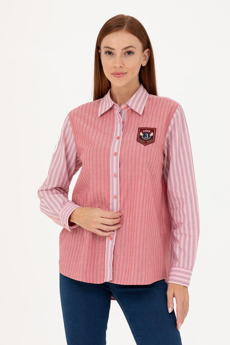 Kadın Kırmızı Uzun Kollu Gömlek - 50271828002