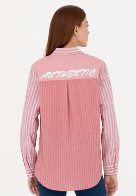 Kadın Kırmızı Uzun Kollu Gömlek - 50271828002