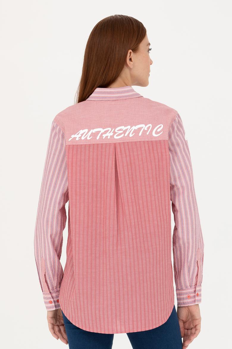 Kadın Kırmızı Uzun Kollu Gömlek - 50271828002