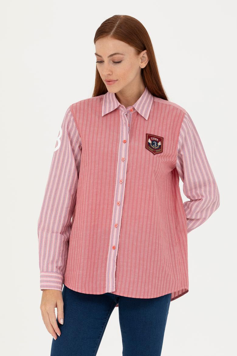 Kadın Kırmızı Uzun Kollu Gömlek