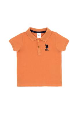 Erkek Bebek Turuncu Basic Polo Yaka Tişört - 50265996169