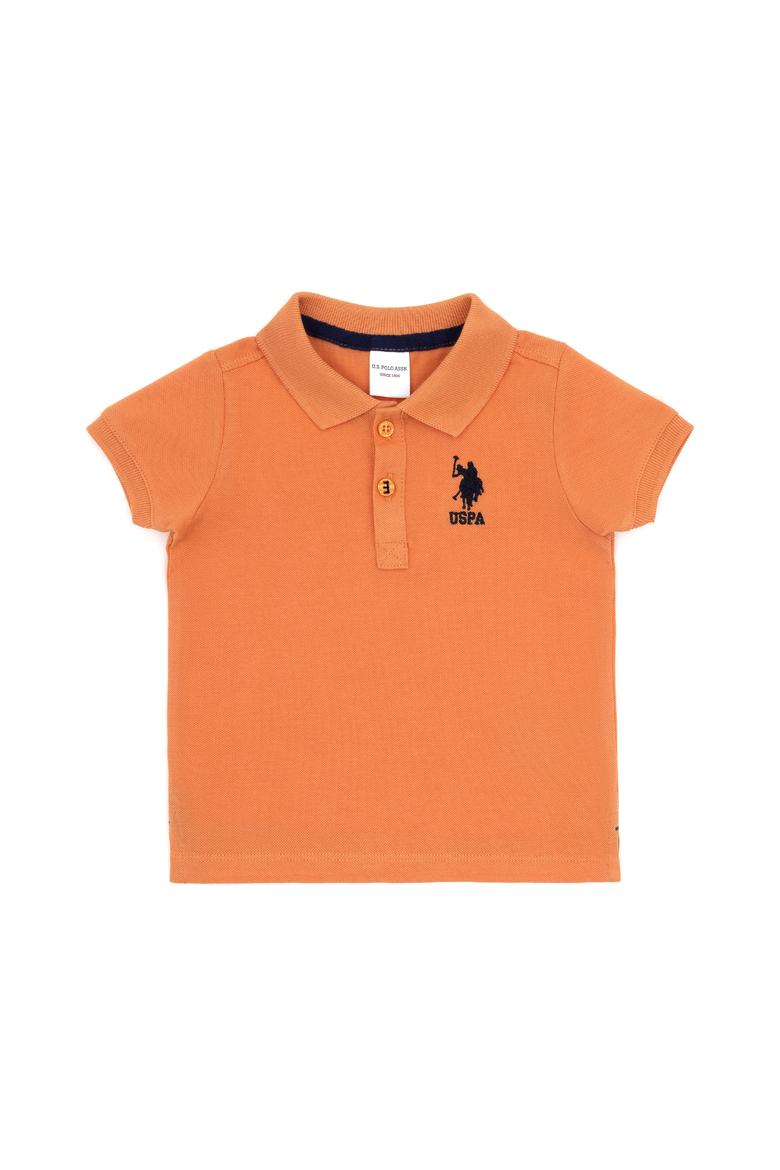 Erkek Bebek Turuncu Basic Polo Yaka Tişört - 50265996169