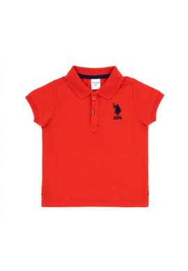 Erkek Bebek Kırmızı Basic Polo Yaka Tişört - 50265996172