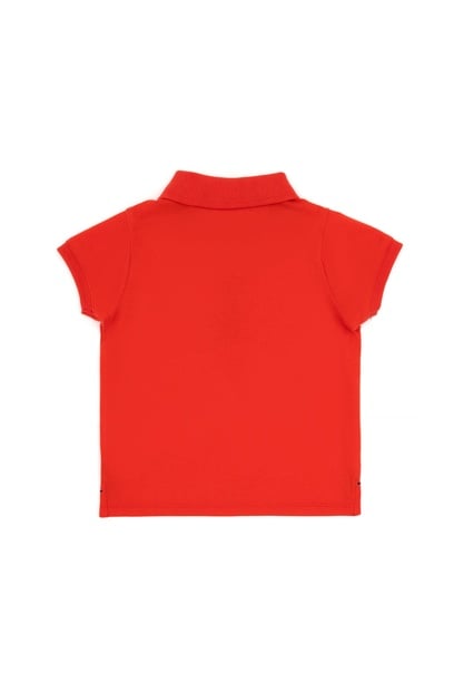 Erkek Bebek Kırmızı Basic Polo Yaka Tişört