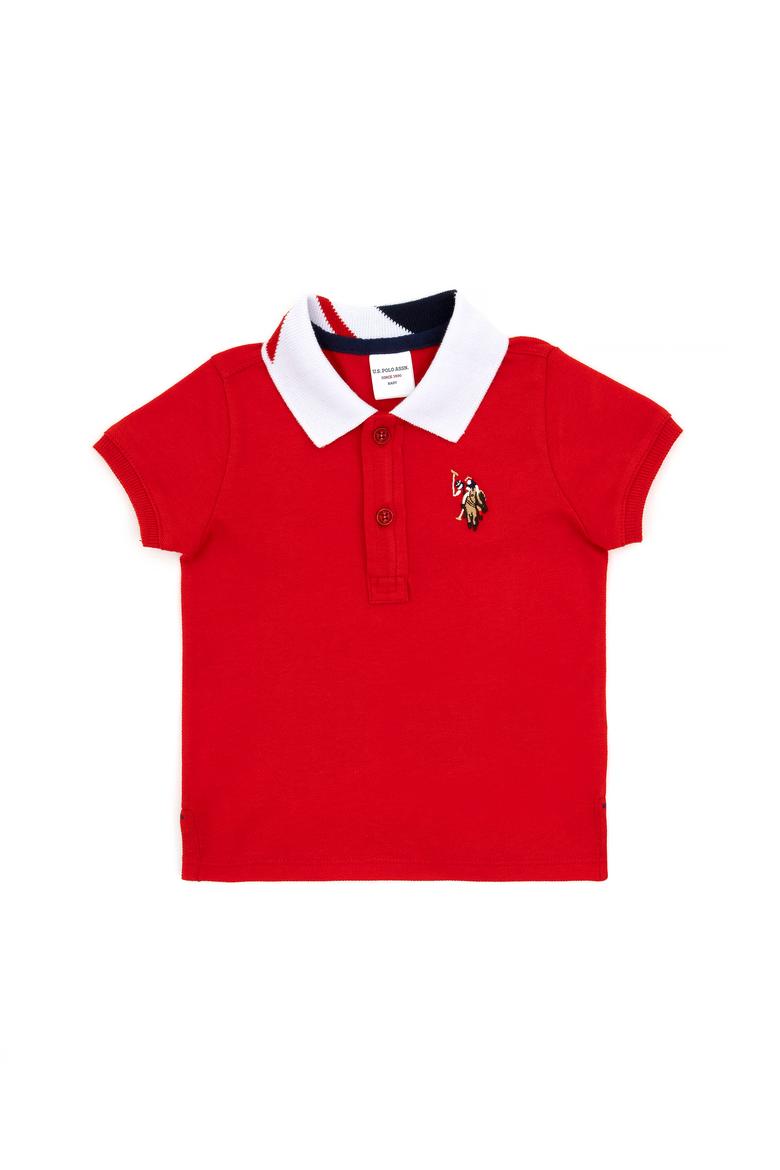 Erkek Bebek Kırmızı Basic Polo Yaka Tişört - 50266003078