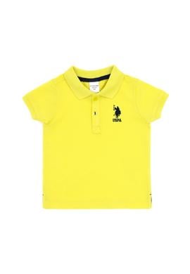 Erkek Bebek Neon Sarı Basic Polo Yaka Tişört - 50265996192