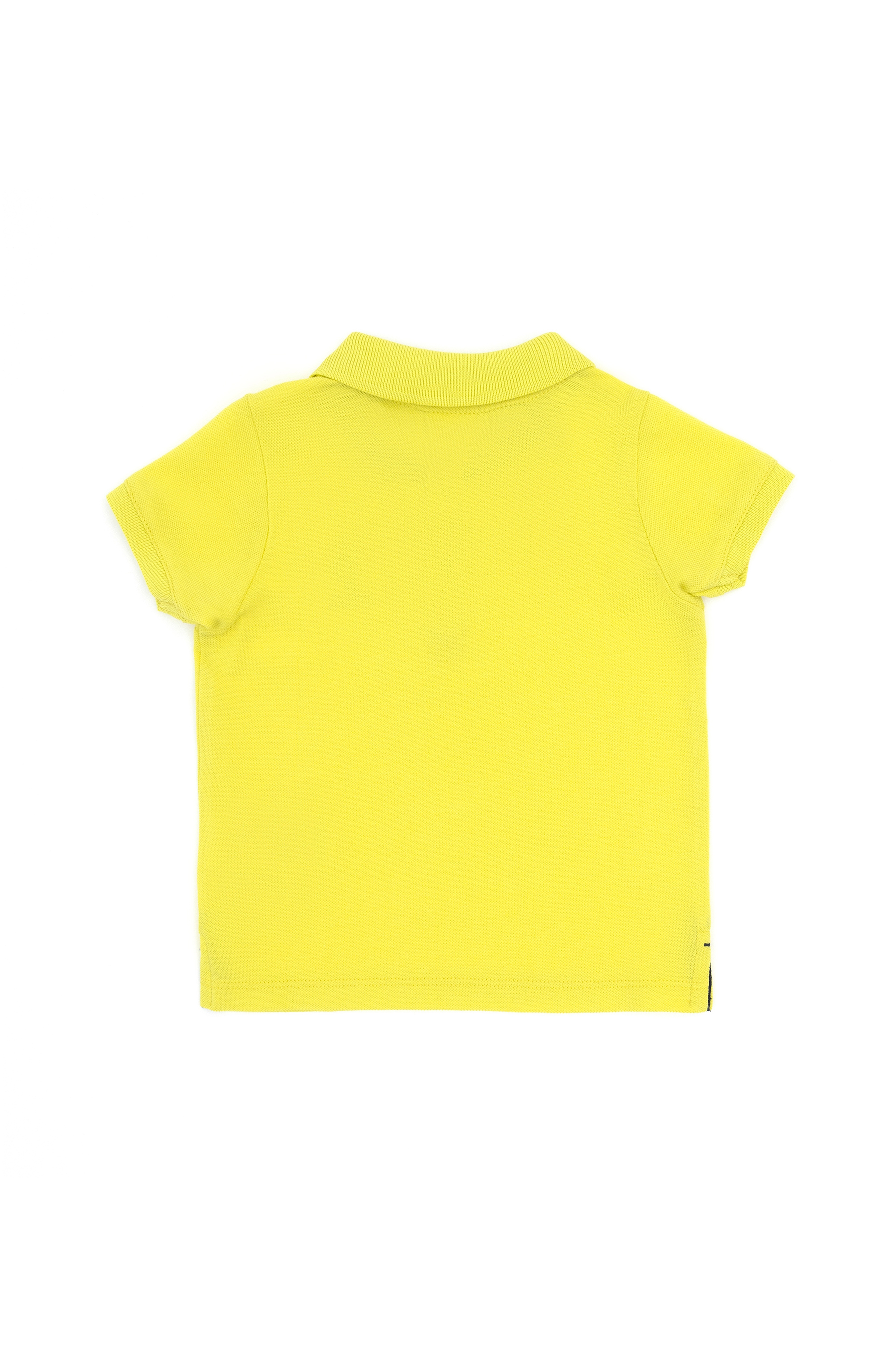 Erkek Bebek Neon Sarı Basic Polo Yaka Tişört