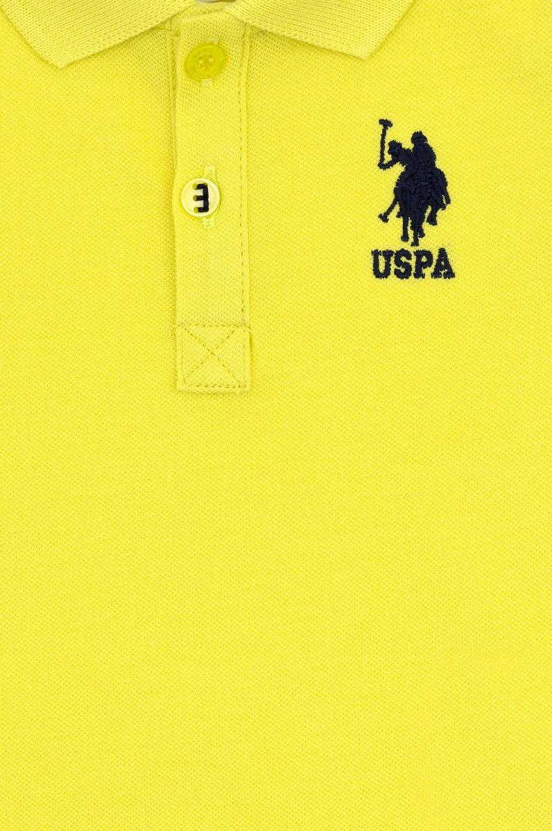 Erkek Bebek Neon Sarı Basic Polo Yaka Tişört