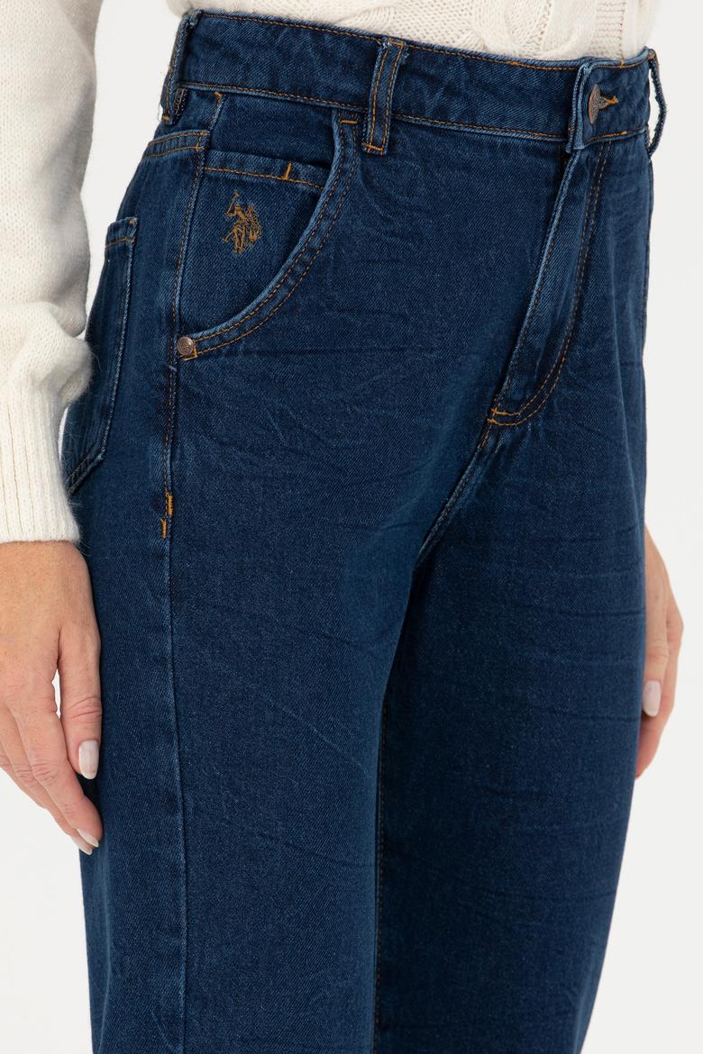Kadın Koyu Mavi Mom Hight Waist Fit Jean Pantolon - 50272850002