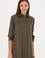 Kadın Haki Uzun Kollu Gömlek