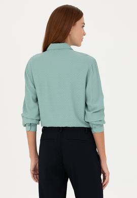 Kadın Mint Uzun Kollu Gömlek - 50272838039