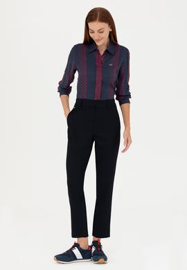 Kadın Lacivert Uzun Kollu Gömlek - 50271645003