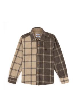 Erkek Çocuk Açık Haki Uzun Kollu Gömlek - 50272427019