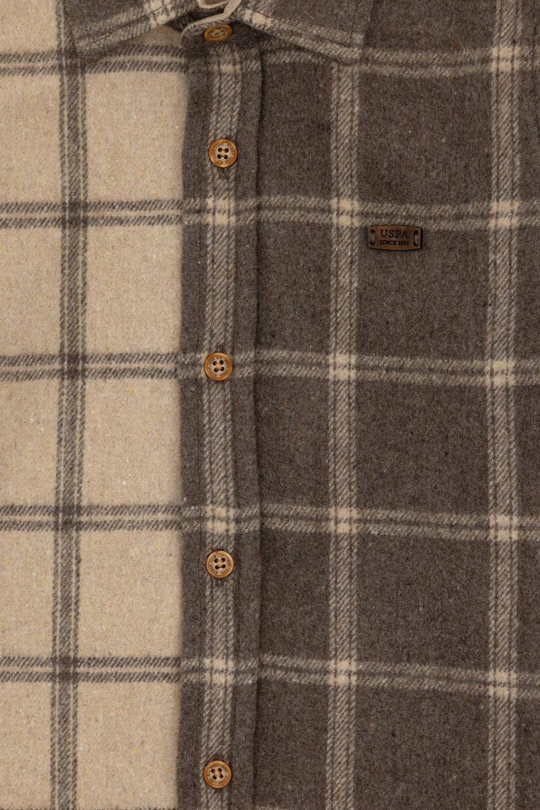 Erkek Çocuk Açık Haki Uzun Kollu Gömlek - 50272427019