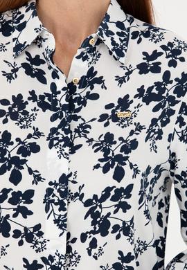 Kadın Lacivert Uzun Kollu Gömlek - 50279866026