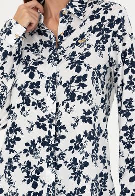 Kadın Lacivert Uzun Kollu Gömlek - 50279866026