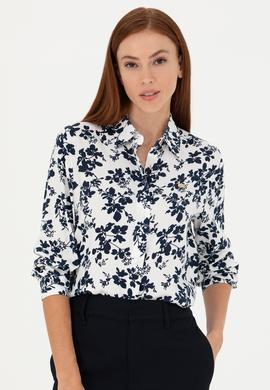 Kadın Lacivert Uzun Kollu Gömlek - 50279866026