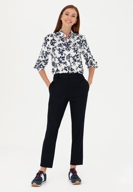 Kadın Lacivert Uzun Kollu Gömlek - 50279866026